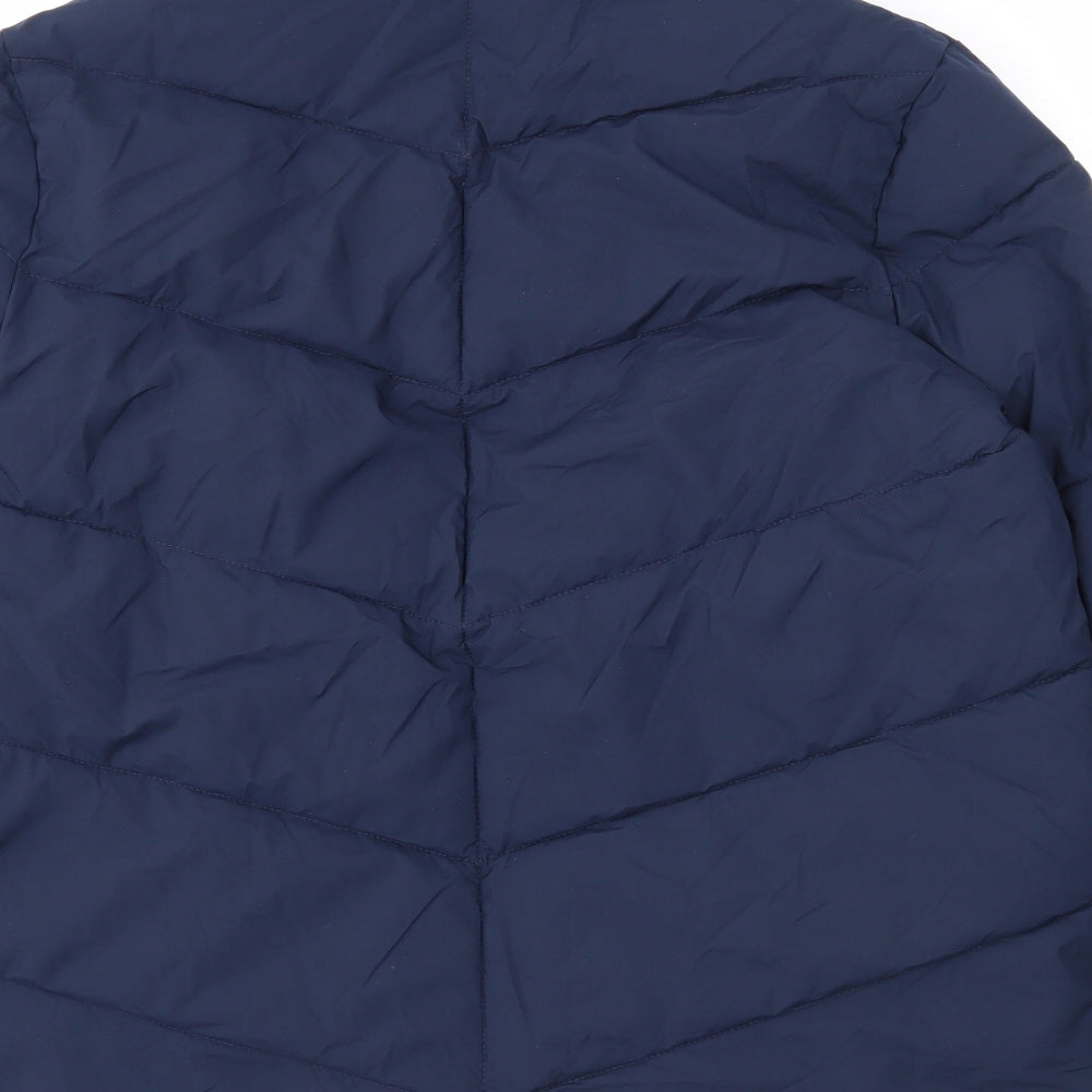 Marks and Spencer Womens Blue Puffer Jacket Jacket Size 12 Zip