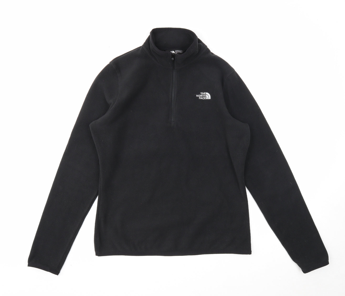 The North Face Womens Black Polyester Pullover Sweatshirt Size M Zip