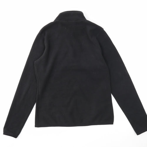 The North Face Womens Black Polyester Pullover Sweatshirt Size M Zip