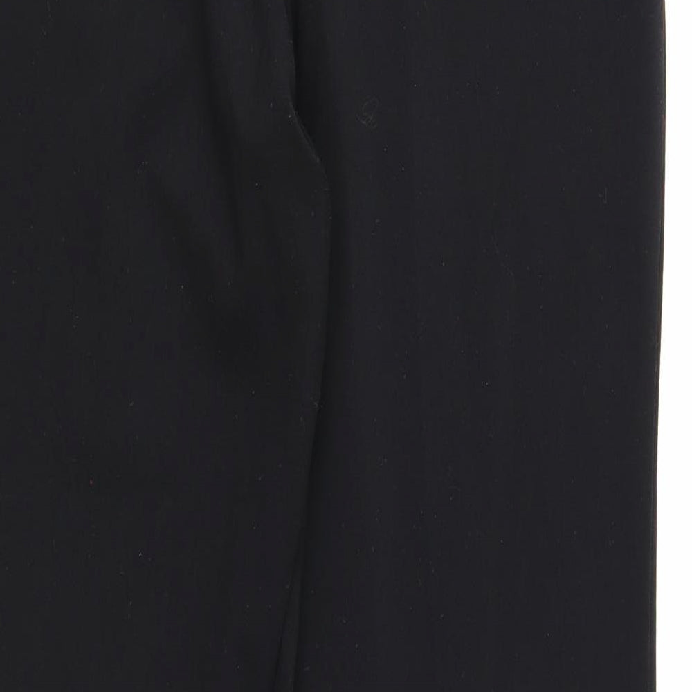 George Womens Black Polyester Trousers Size 14 Regular Zip