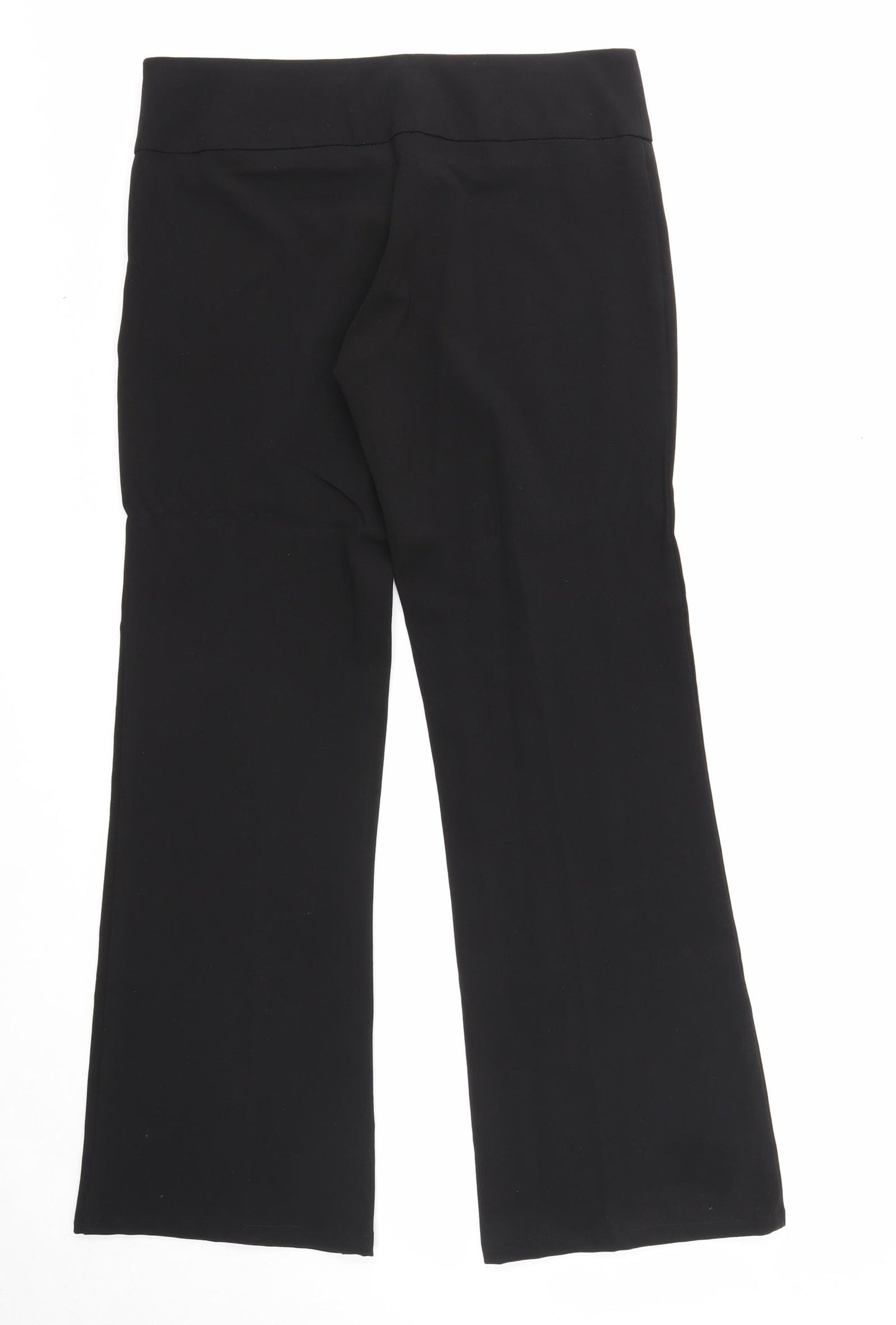 Ethel Austin Womens Black Polyester Trousers Size 12 Regular Zip