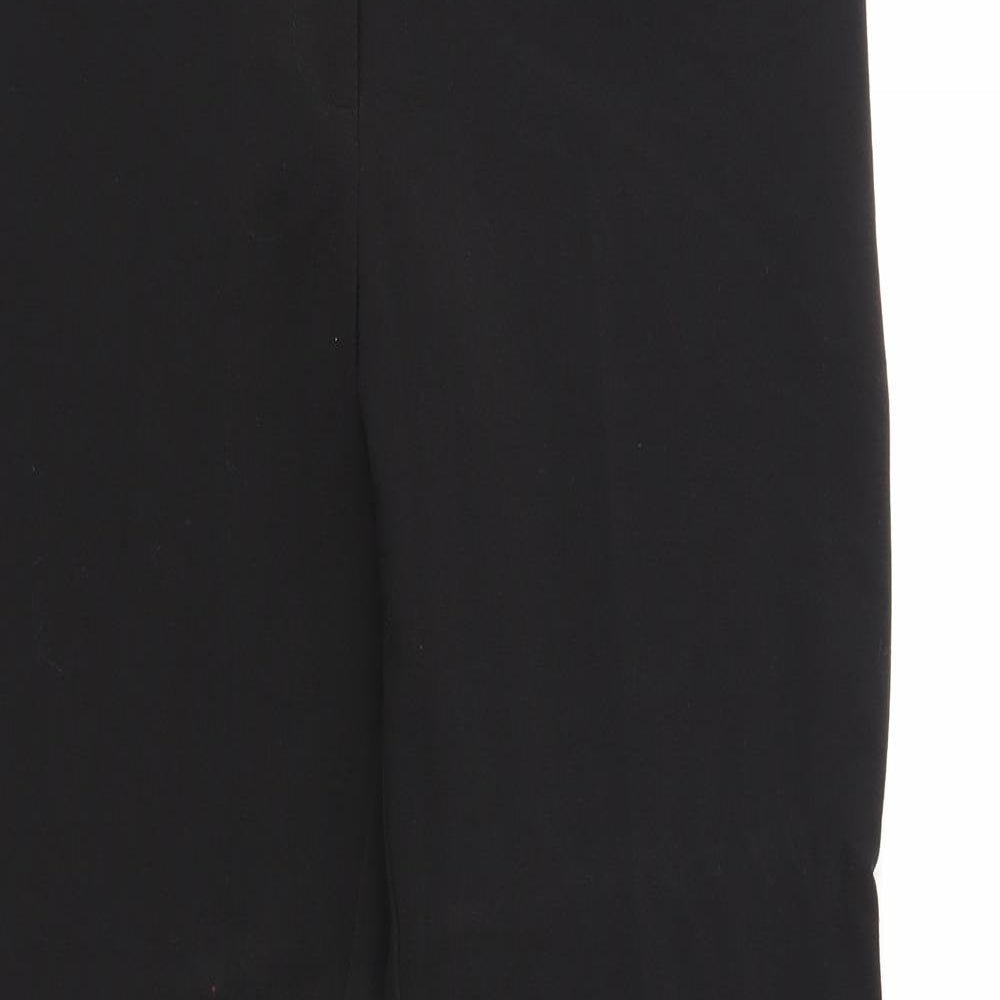 Ethel Austin Womens Black Polyester Trousers Size 12 Regular Zip