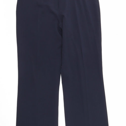 CMD Womens Blue Polyester Trousers Size 14 Regular Zip