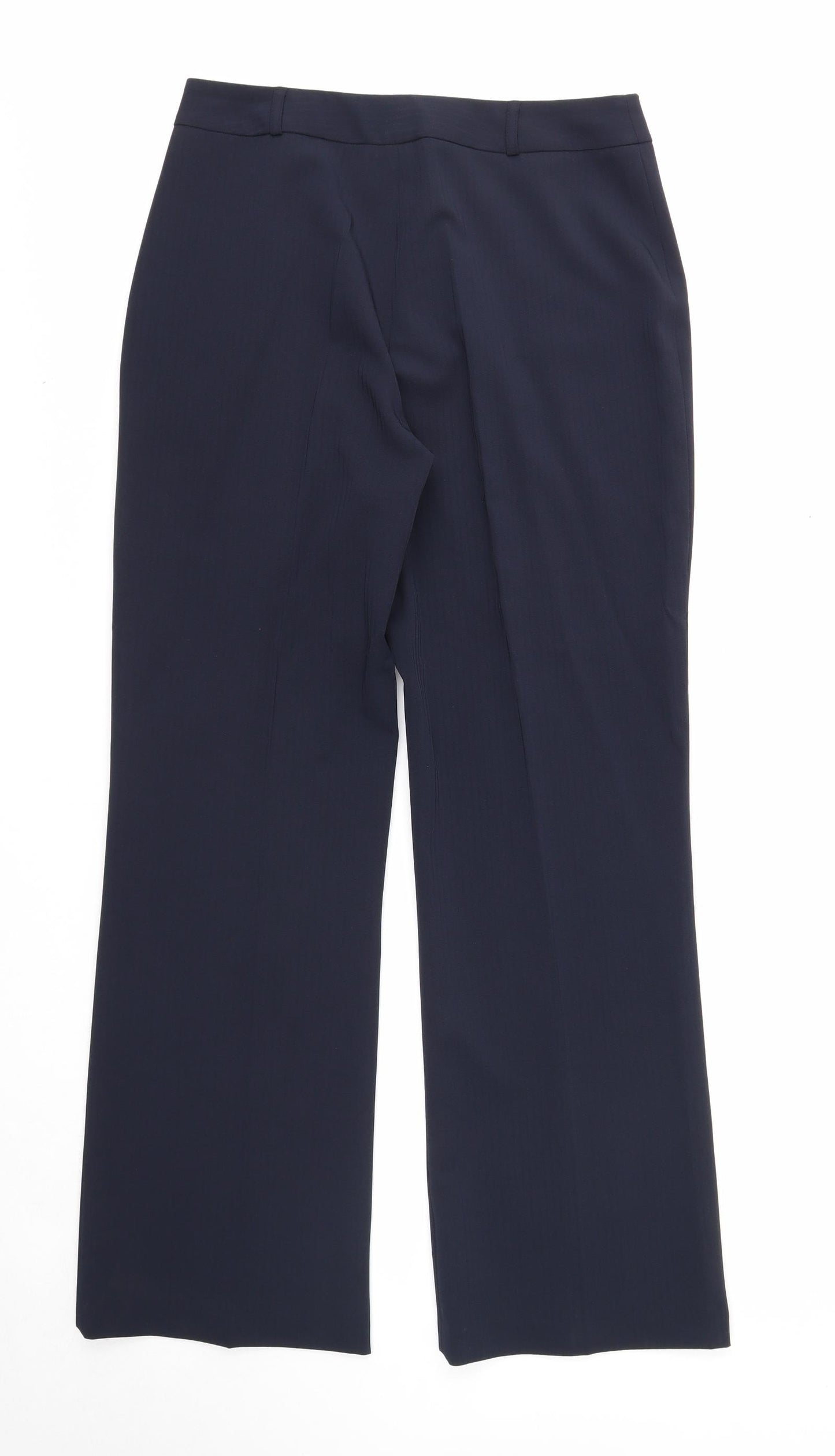 CMD Womens Blue Polyester Trousers Size 14 Regular Zip