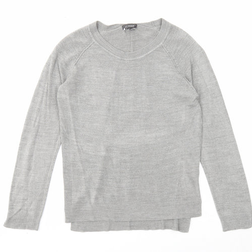 Primark Womens Grey Scoop Neck Acrylic Pullover Jumper Size 10 - Size 10-12