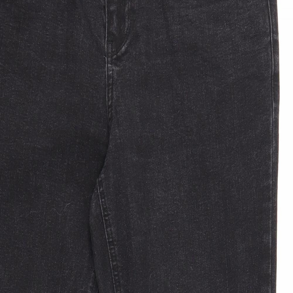 George Womens Black Cotton Skinny Jeans Size 14 Regular Zip