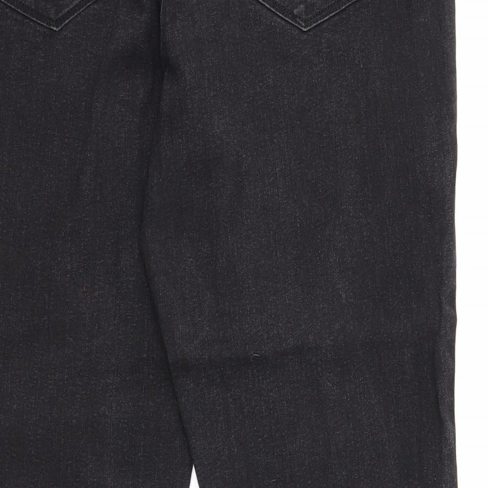 George Womens Black Cotton Skinny Jeans Size 14 Regular Zip