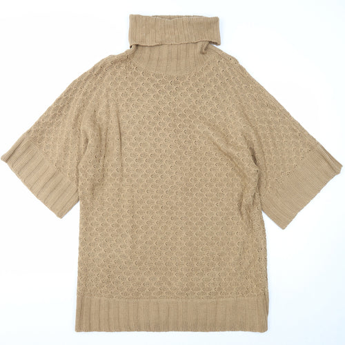 Atmosphere Womens Brown Roll Neck Acrylic Pullover Jumper Size M