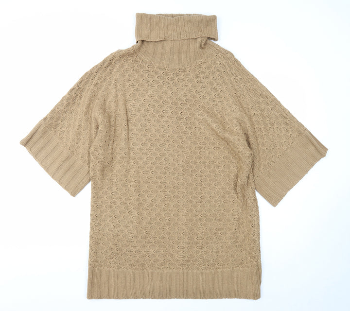 Atmosphere Womens Brown Roll Neck Acrylic Pullover Jumper Size M