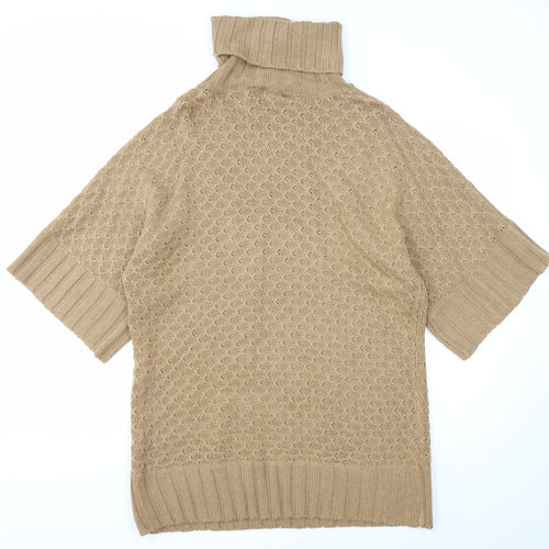 Atmosphere Womens Brown Roll Neck Acrylic Pullover Jumper Size M