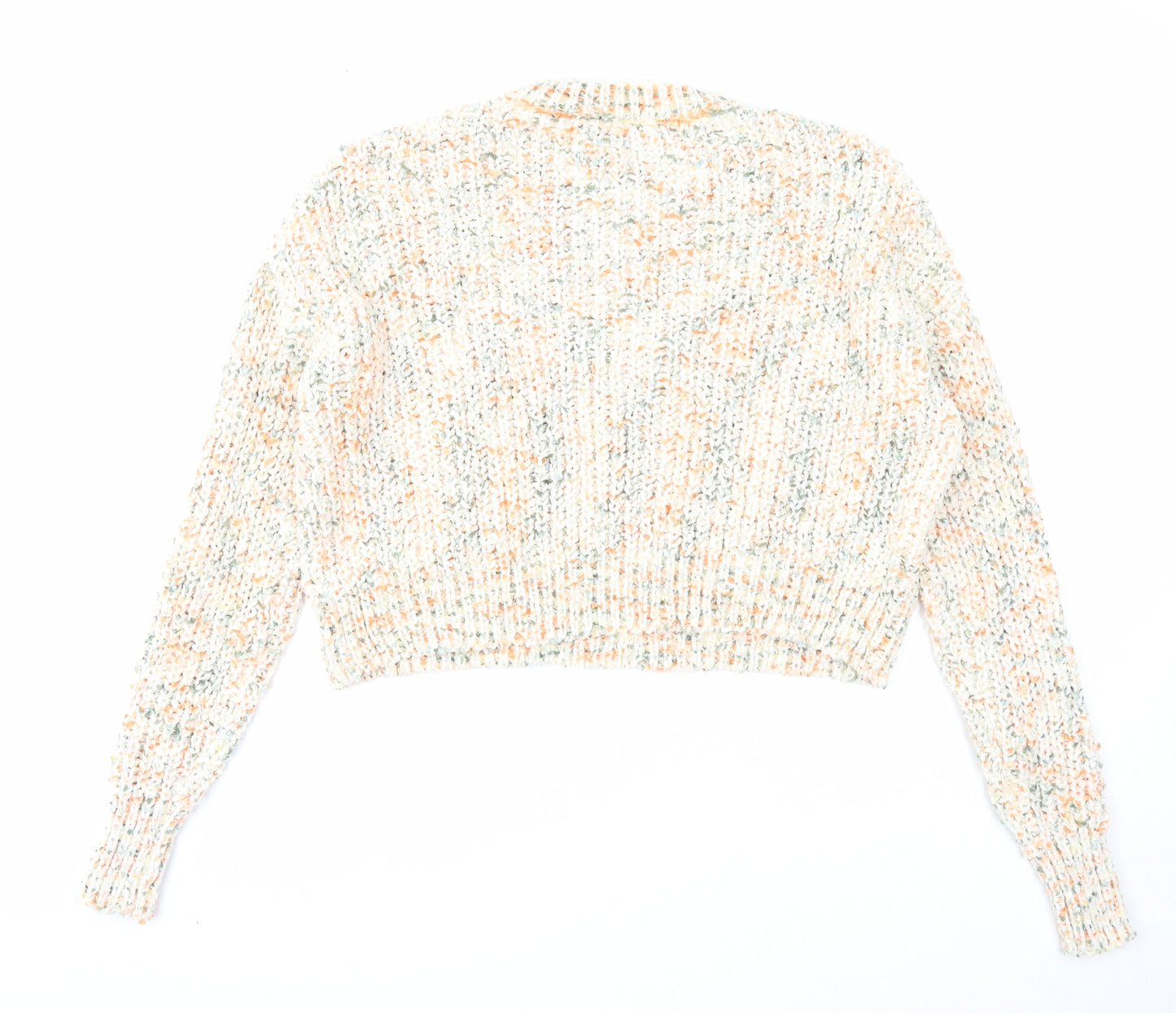QED London Womens Multicoloured Round Neck Polyester Pullover Jumper Size S