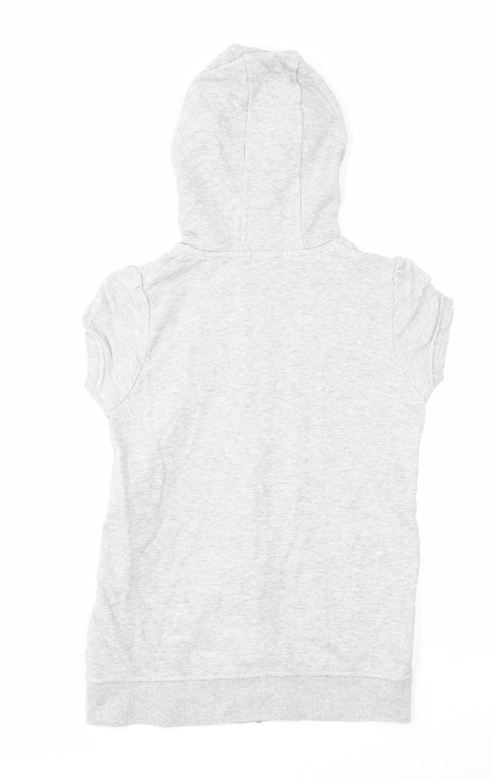 Marks and Spencer Girls Grey Cotton Full Zip Hoodie Size 11-12 Years Zip