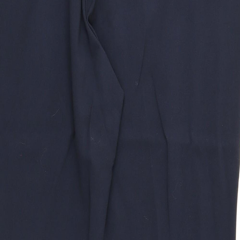 Label Be Womens Blue Polyester Trousers Size 20 Regular Zip