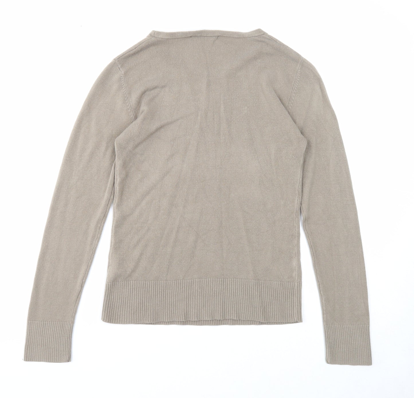 Atmosphere Womens Brown Scoop Neck Acrylic Pullover Jumper Size 12