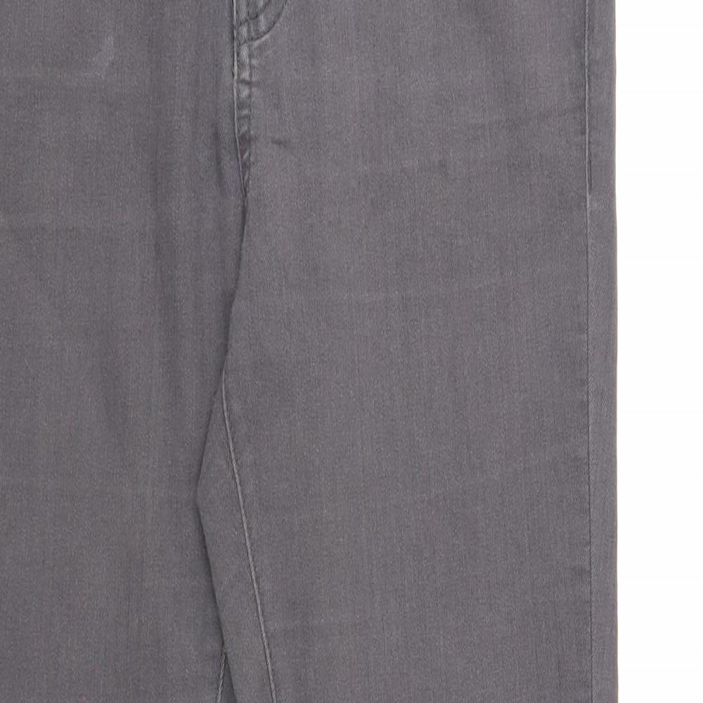 Yes Yes Womens Grey Cotton Skinny Jeans Size 10 Regular Zip