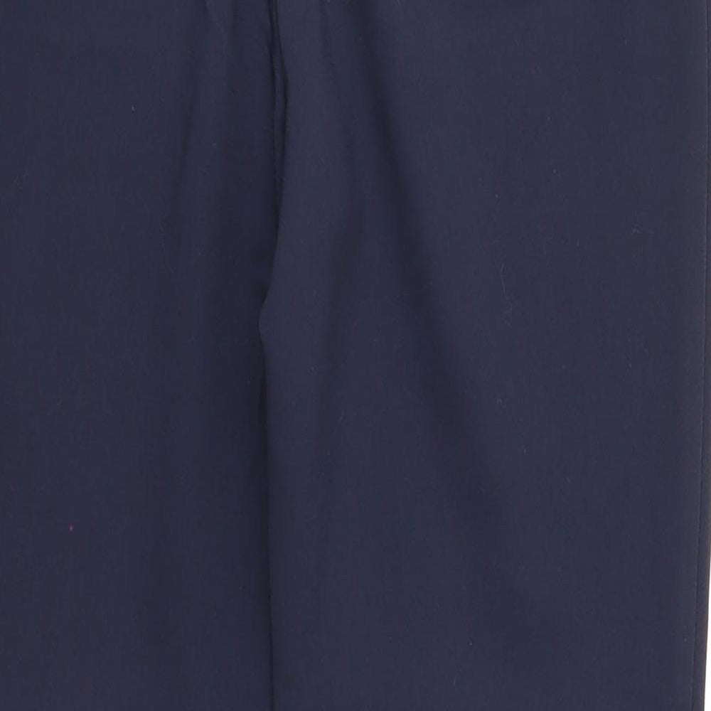 Papaya Womens Blue Cotton Trousers Size 10 Regular Zip