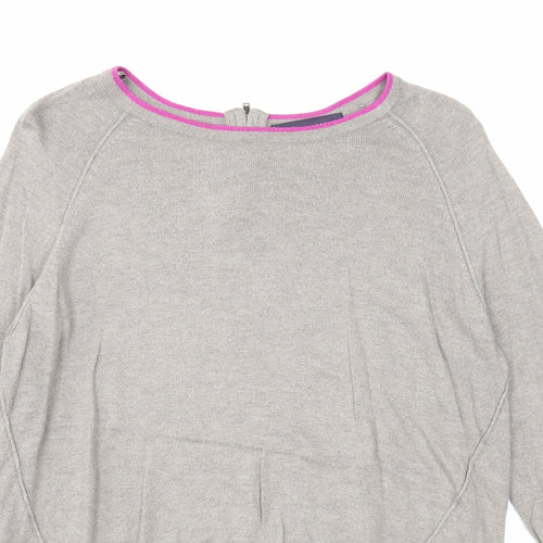 Marks and Spencer Womens Brown Scoop Neck Viscose Pullover Jumper Size 12