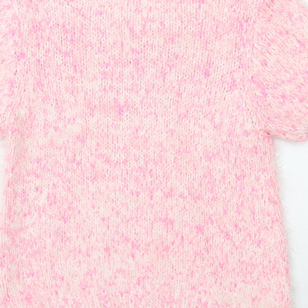Atmosphere Womens Pink Scoop Neck Acrylic Pullover Jumper Size 8