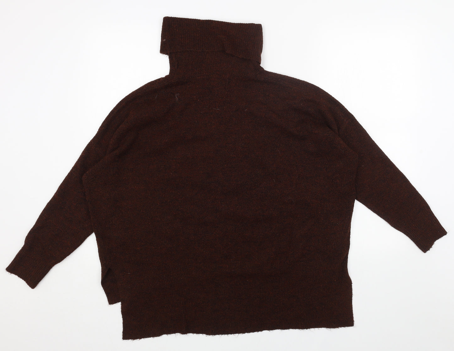 New Look Womens Brown Roll Neck Acrylic Pullover Jumper Size S