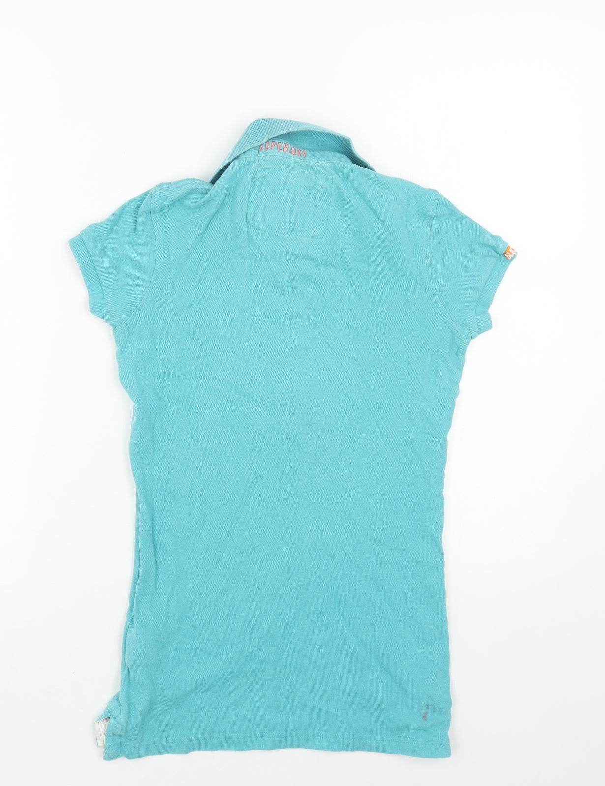 Superdry Womens Blue Cotton Basic Polo Size S Collared