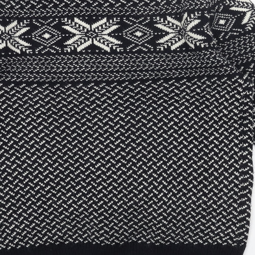 Preworn Mens Blue Round Neck Fair Isle Acrylic Pullover Jumper Size S Long Sleeve