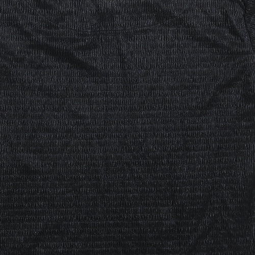 JOVONNA Womens Black Viscose Basic T-Shirt Size S Round Neck