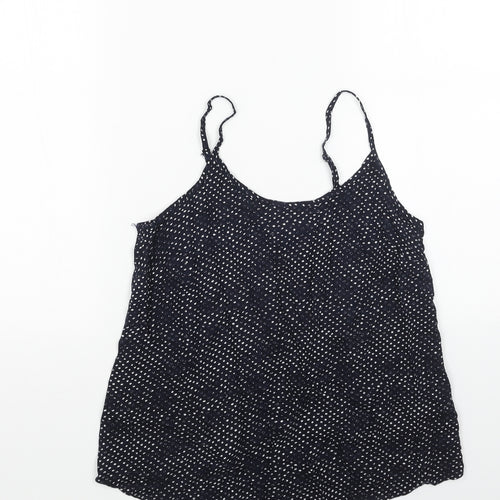 Matalan Womens Blue Geometric Viscose Camisole Tank Size 12 Scoop Neck