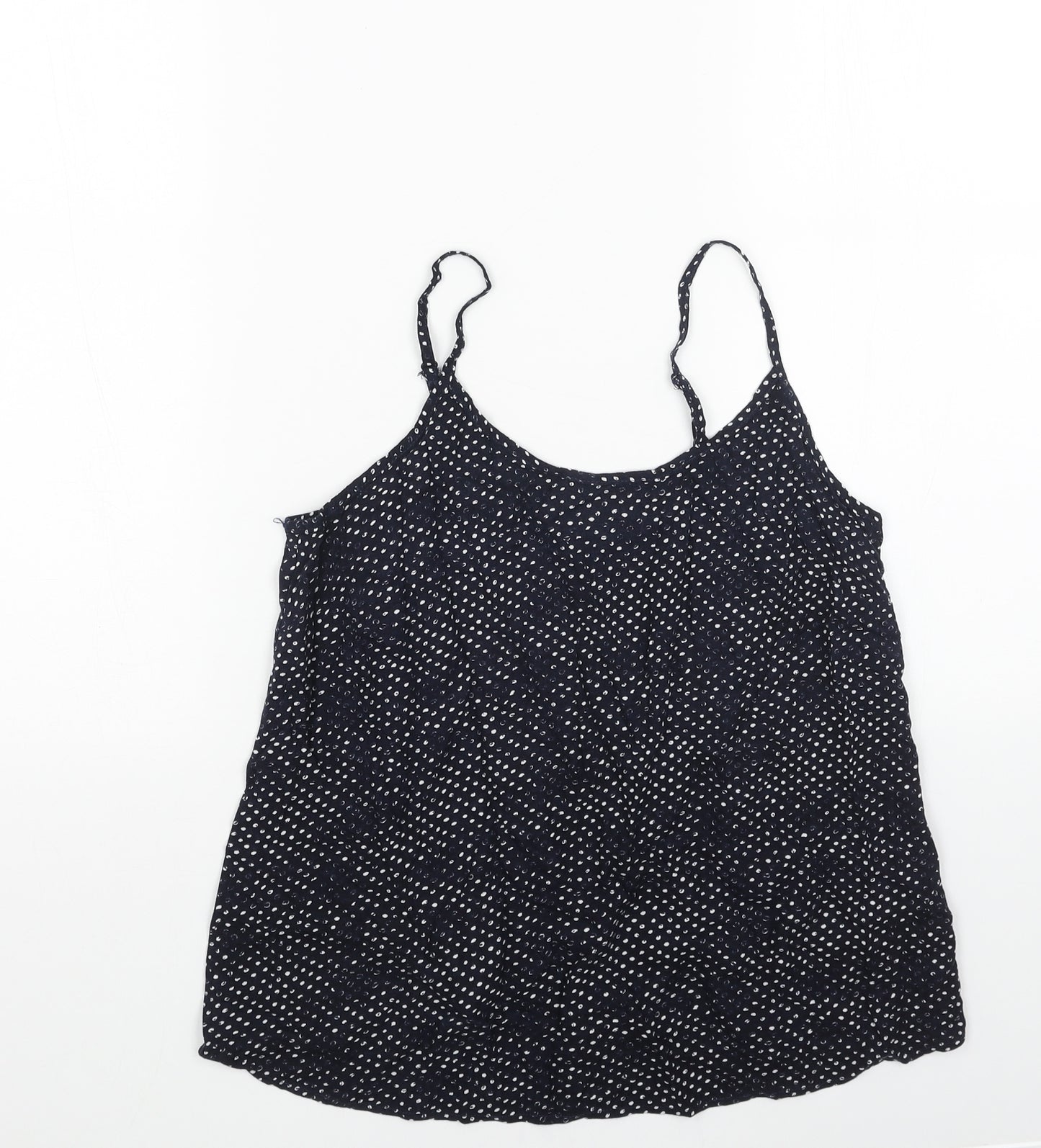 Matalan Womens Blue Geometric Viscose Camisole Tank Size 12 Scoop Neck