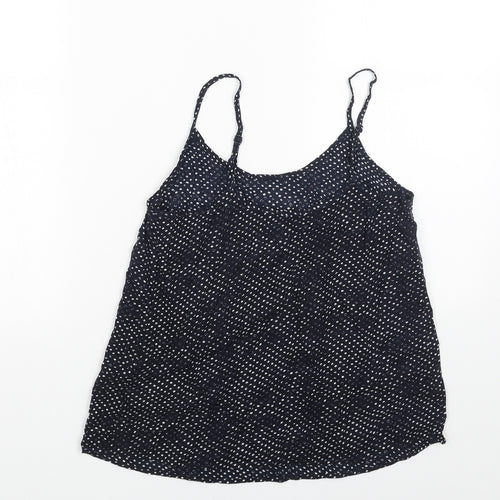 Matalan Womens Blue Geometric Viscose Camisole Tank Size 12 Scoop Neck