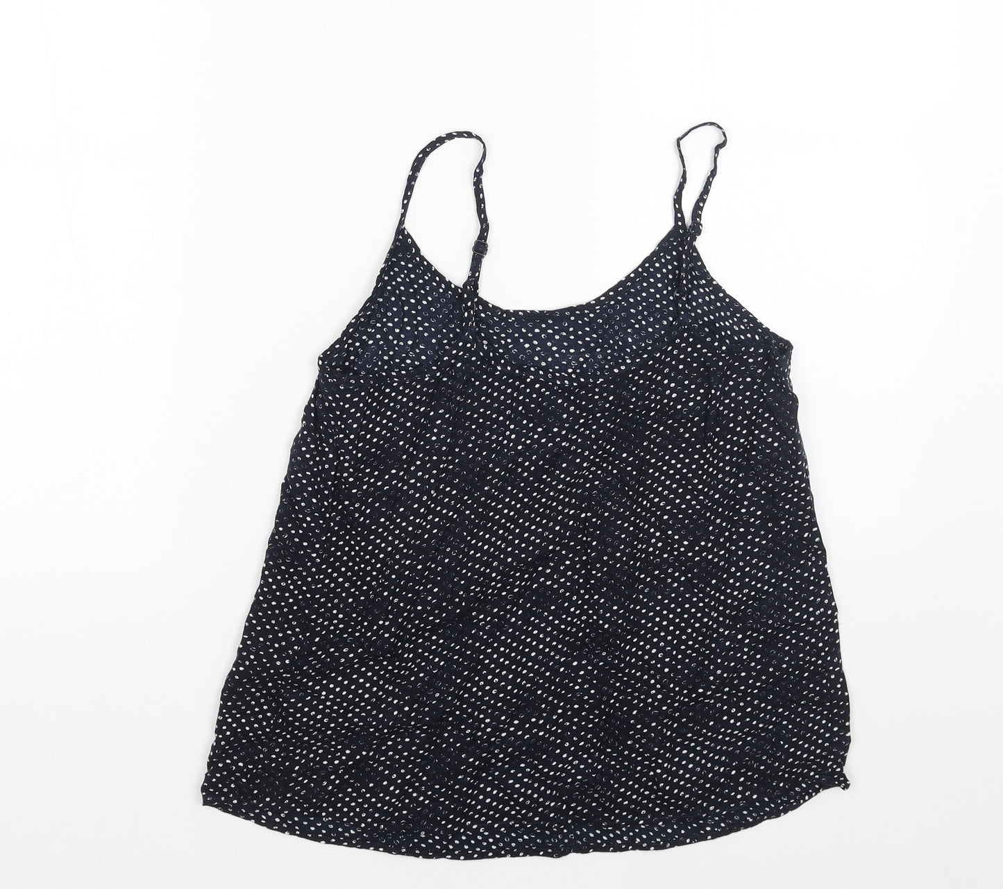 Matalan Womens Blue Geometric Viscose Camisole Tank Size 12 Scoop Neck