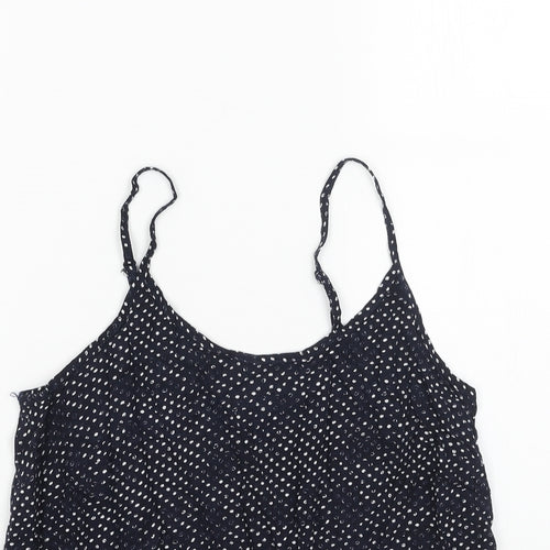 Matalan Womens Blue Geometric Viscose Camisole Tank Size 12 Scoop Neck