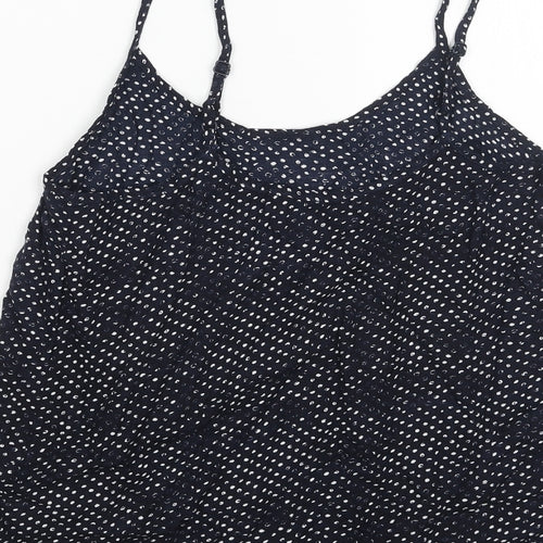 Matalan Womens Blue Geometric Viscose Camisole Tank Size 12 Scoop Neck