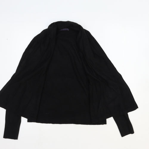 Marks and Spencer Womens Black V-Neck Cotton Cardigan Jumper Size S