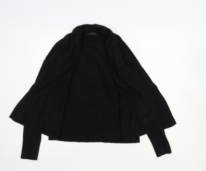 Marks and Spencer Womens Black V-Neck Cotton Cardigan Jumper Size S