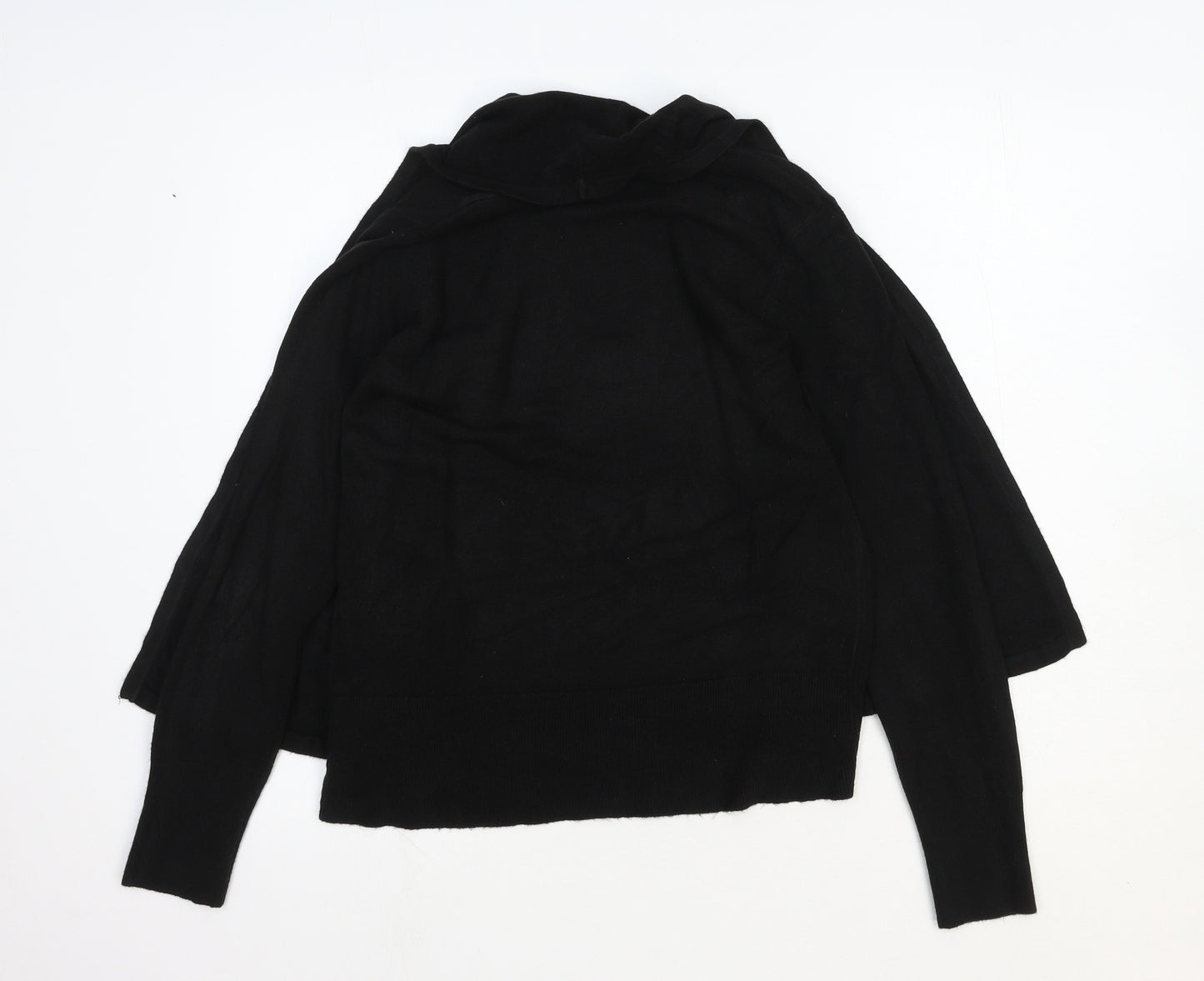 Marks and Spencer Womens Black V-Neck Cotton Cardigan Jumper Size S