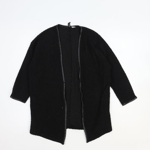 H&M Womens Black V-Neck Cotton Cardigan Jumper Size S