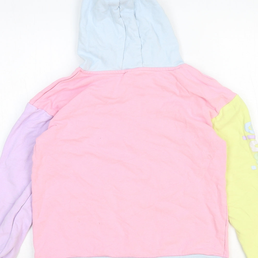 Very Girls Multicoloured Colourblock Cotton Pullover Hoodie Size 10-11 Years Pullover - Minnie Mouse