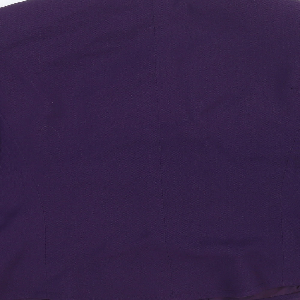 Jaeger Womens Purple Jacket Blazer Size 14 Button