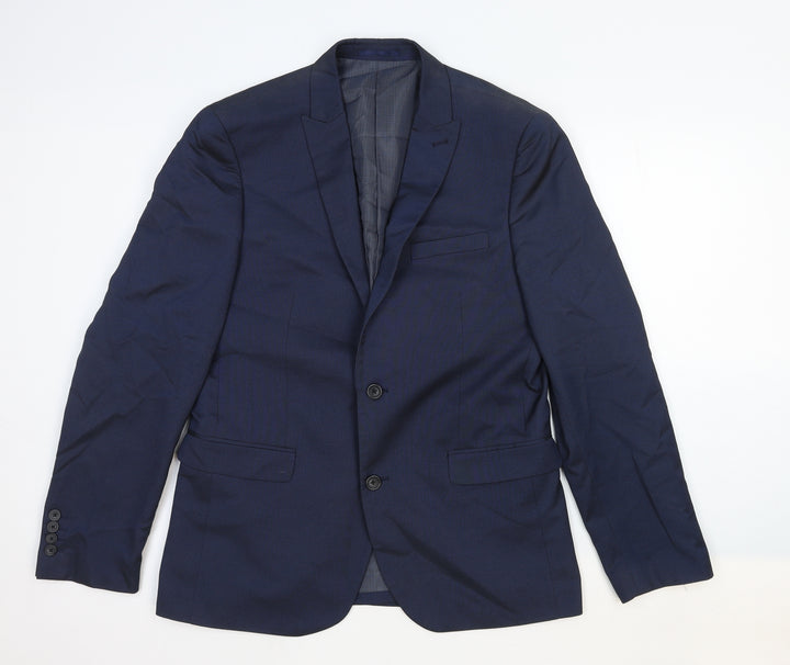 NEXT Mens Blue Cotton Jacket Suit Jacket Size 42 Regular