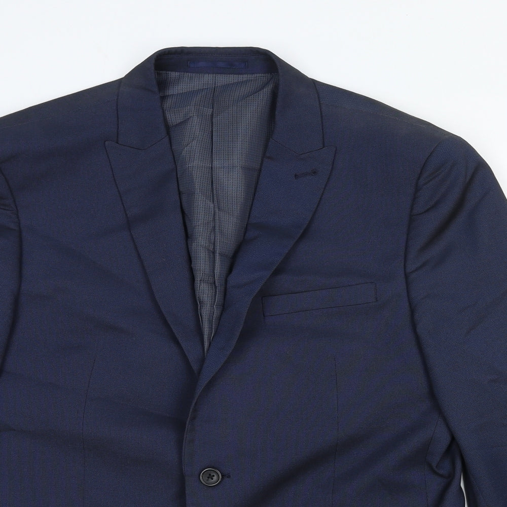 NEXT Mens Blue Cotton Jacket Suit Jacket Size 42 Regular