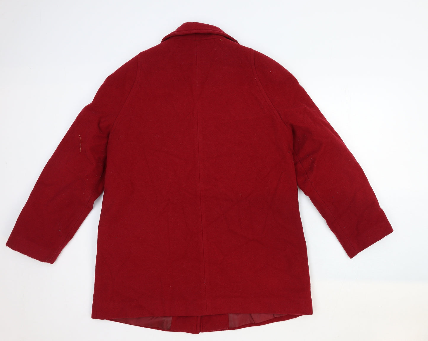 David Barry Womens Red Jacket Size 12 Button