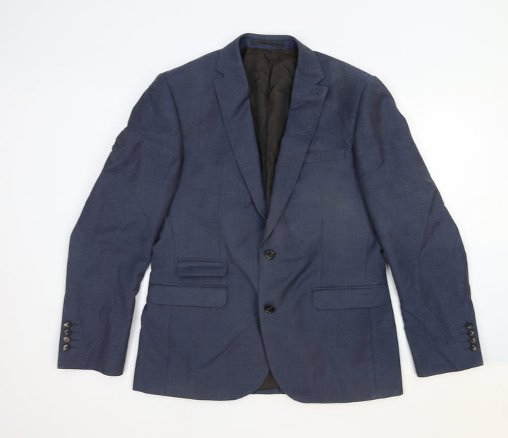 NEXT Mens Blue Cotton Jacket Suit Jacket Size 42 Regular