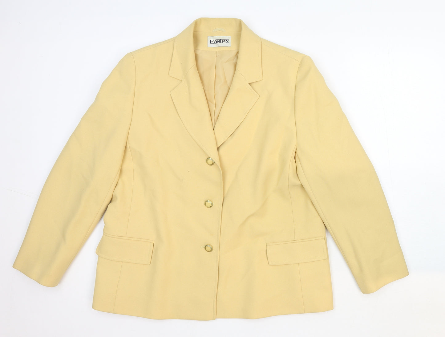 Eastex Womens Beige Cotton Jacket Blazer Size 16