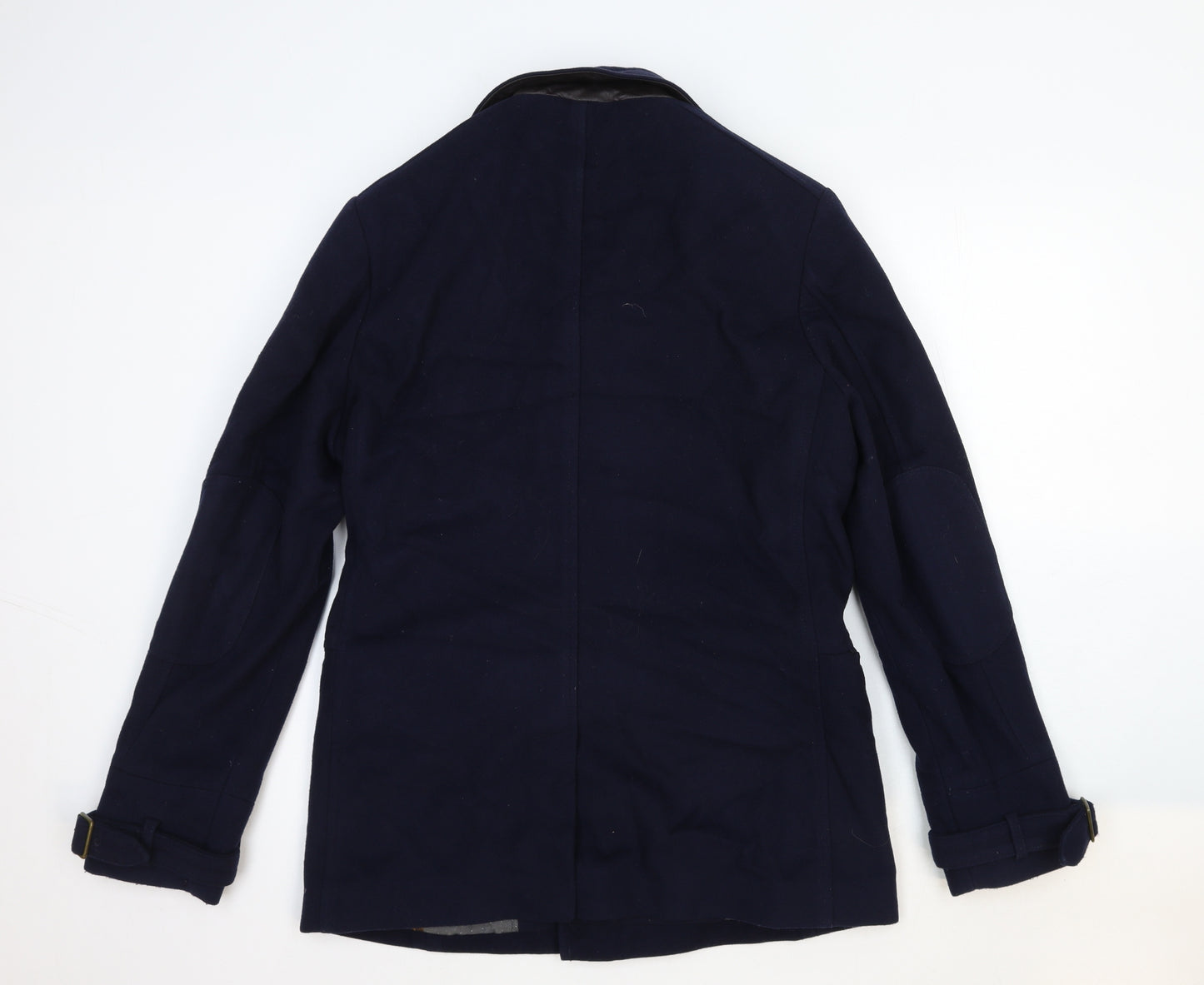 Ted Baker Womens Blue Pea Coat Jacket Size L Button