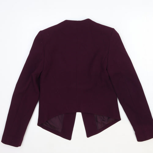 Topshop Womens Purple Cotton Jacket Blazer Size 6
