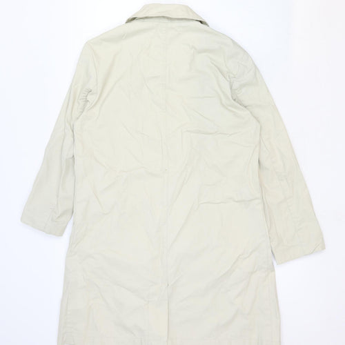 Per Una Womens Beige Overcoat Coat Size S Button