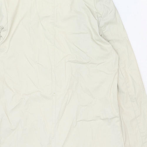 Per Una Womens Beige Overcoat Coat Size S Button