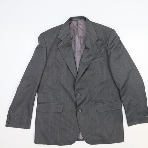 The Classic Collection Mens Grey Cotton Jacket Suit Jacket Size 42 Regular