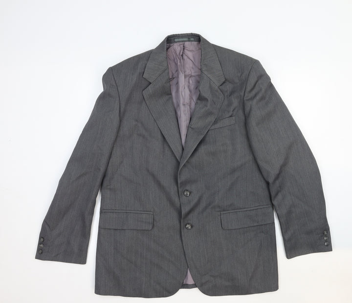 The Classic Collection Mens Grey Cotton Jacket Suit Jacket Size 42 Regular