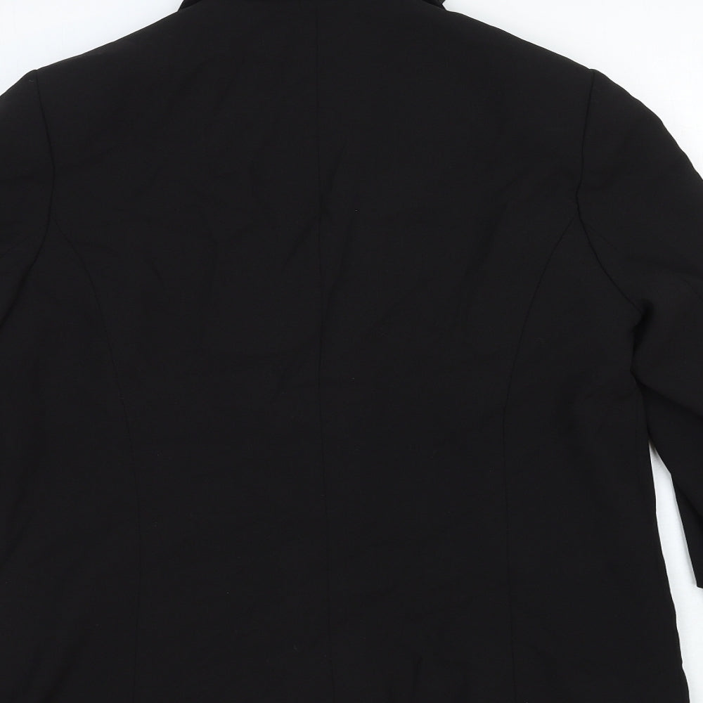 George Womens Black Cotton Jacket Blazer Size 12